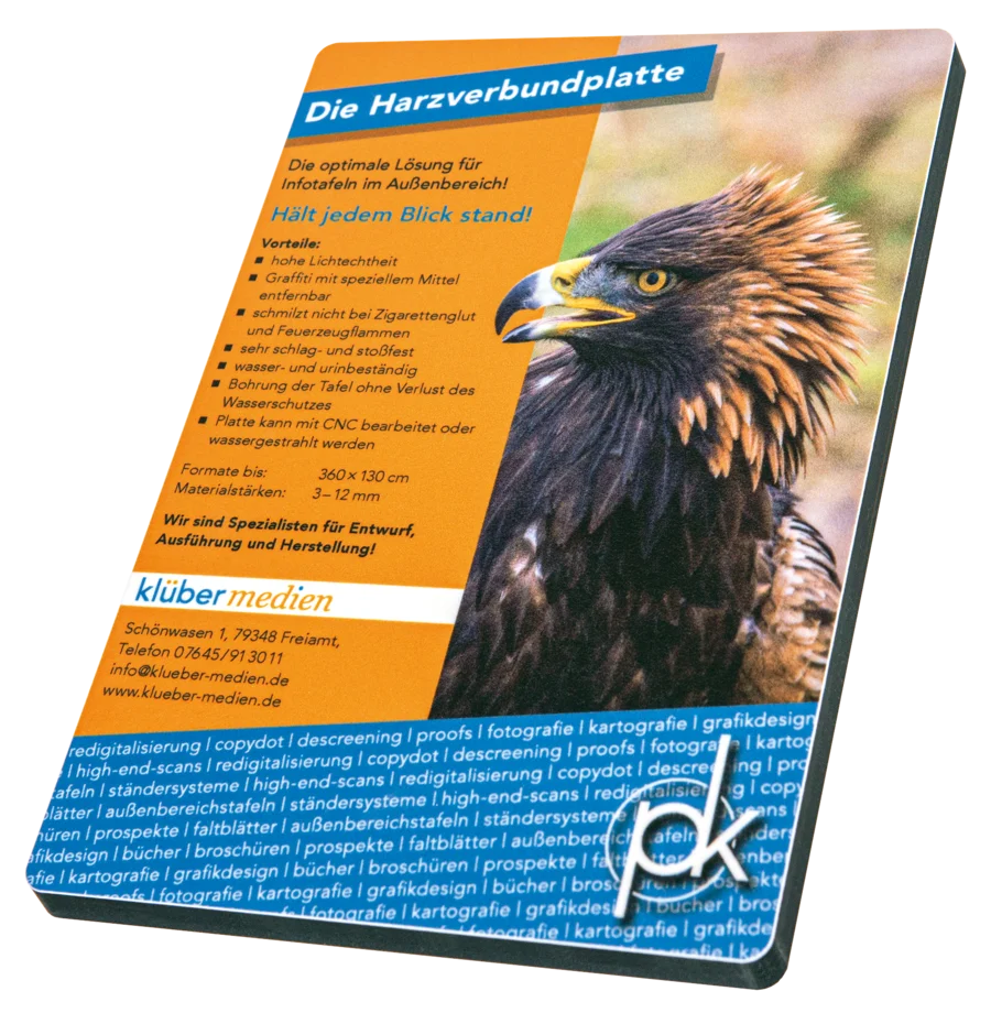 Harzverbundtafel - wetterfeste Informationstafel für den Außenbereich